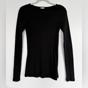 tsquared Classic Black Long Sleeve Fitted Tee-Shirt, Size 1